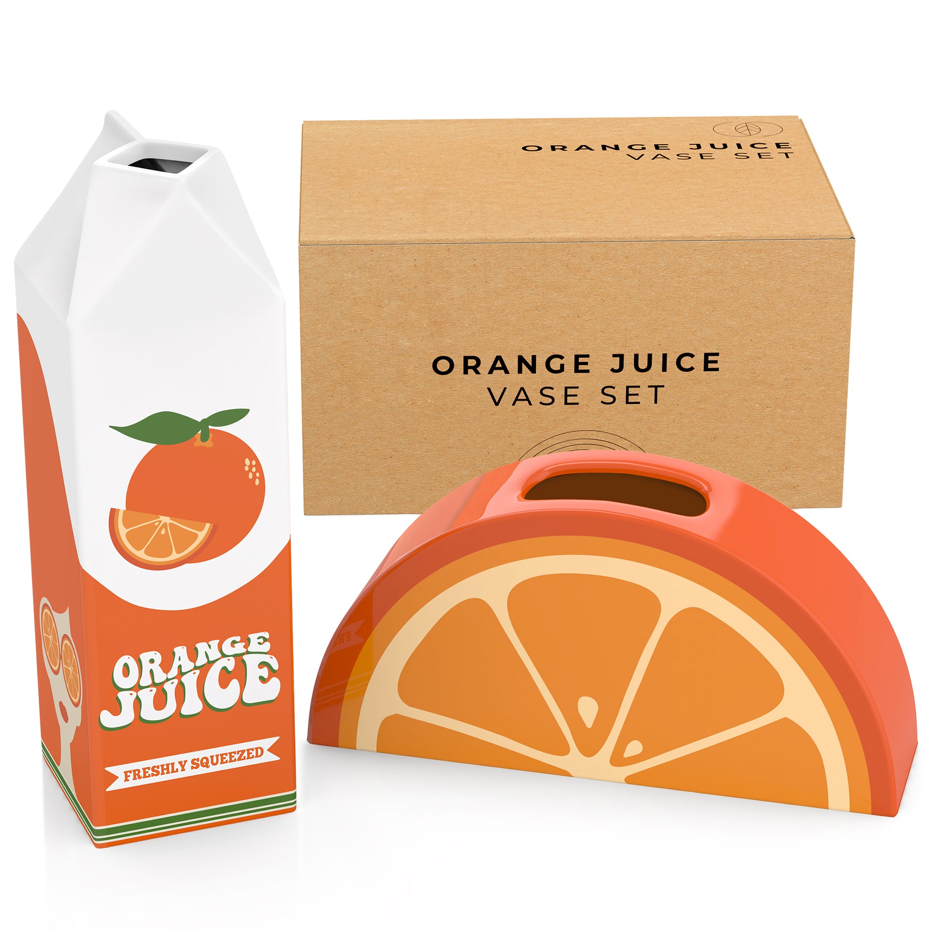 bioreconstruct on X: Orange Bird ceramic vase, mimicking a carton of Orange  Juice.  / X